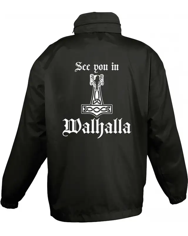 Bestickter Kinder Windbreaker (See you in Walhalla Thorhammer) Bild 2