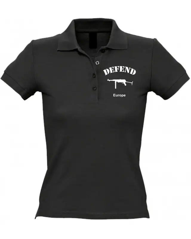 Besticktes Damen Poloshirt (Defend Europe)