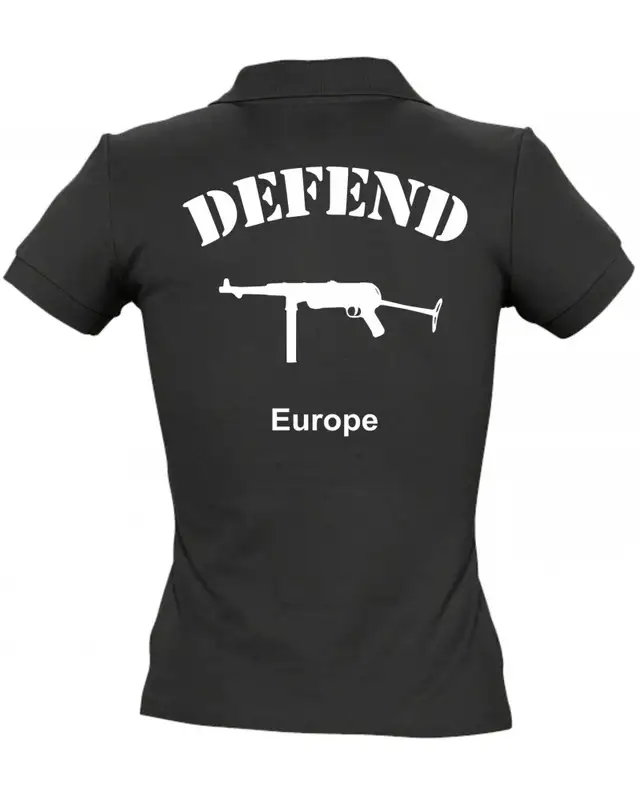Besticktes Damen Poloshirt (Defend Europe) Bild 2