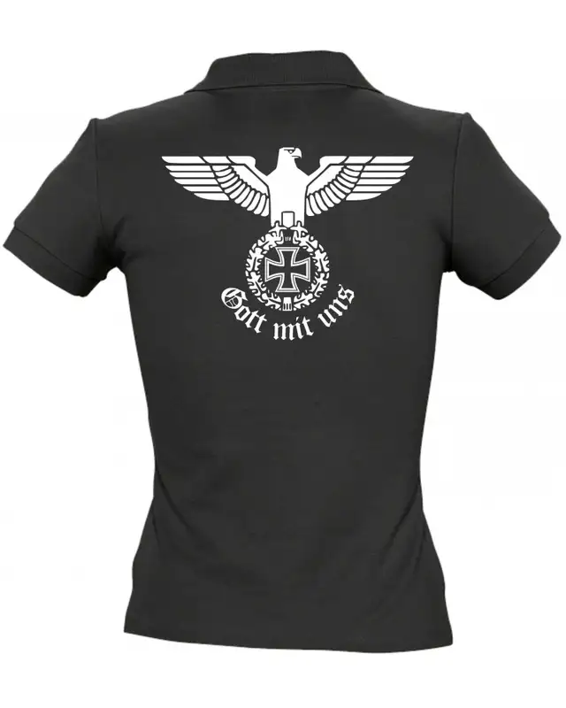 Besticktes Damen Poloshirt (Gott mit uns) Bild 2