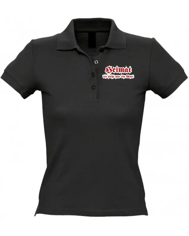 Besticktes Damen Poloshirt (Heimat ist nicht nur ein Wort)