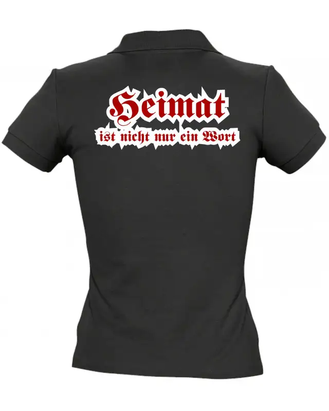 Besticktes Damen Poloshirt (Heimat ist nicht nur ein Wort) Bild 2