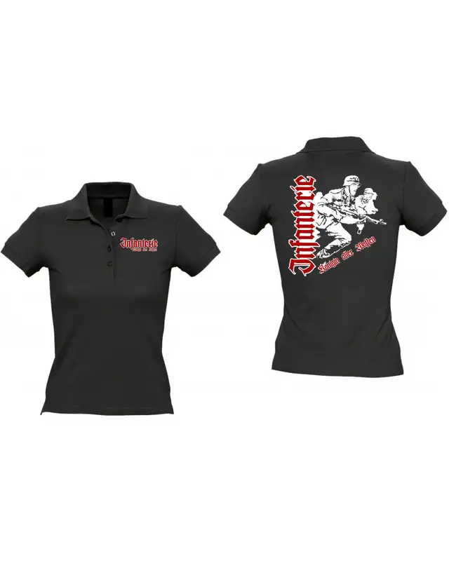 Besticktes Damen Poloshirt (Infanterie, Königin aller Waffen) Bild 3