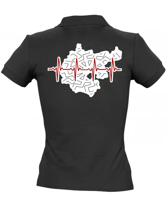Besticktes Damen Poloshirt (Mein Herz schlägt für Deutschland) Bild 2