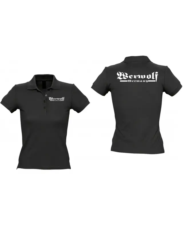 Besticktes Damen Poloshirt (Werwolf Germany ohne Wolf) Bild 3