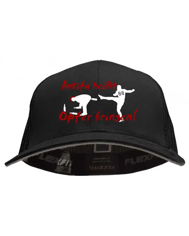 Besticktes Flexfit Basecap "Hödur" (Antifa heißt Opfer bringen)