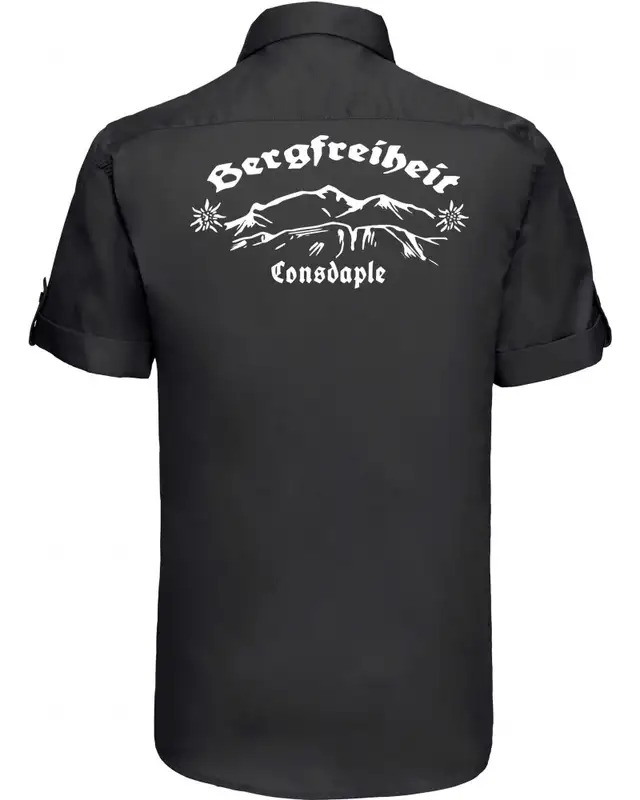 Besticktes Herren kurzarm Hemd (Consdaple, Bergfreiheit) Bild 2