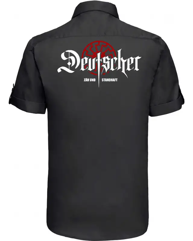 Besticktes Herren kurzarm Hemd (Deutscher, zäh und standhaft) Bild 2
