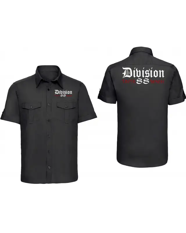 Besticktes Herren kurzarm Hemd (Division 88 Runen) Bild 3
