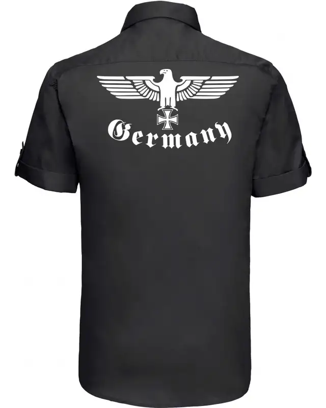 Besticktes Herren kurzarm Hemd (Germany, Adler) Bild 2