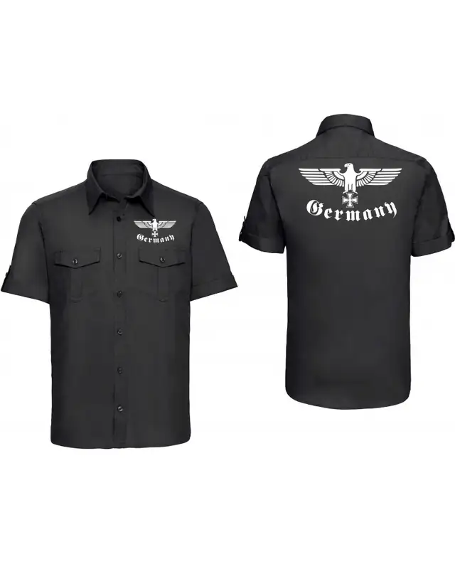 Besticktes Herren kurzarm Hemd (Germany, Adler) Bild 3