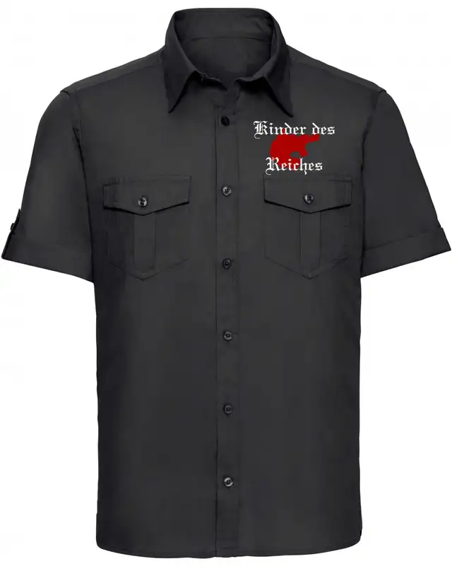 Besticktes Herren kurzarm Hemd (Kinder des Reiches)