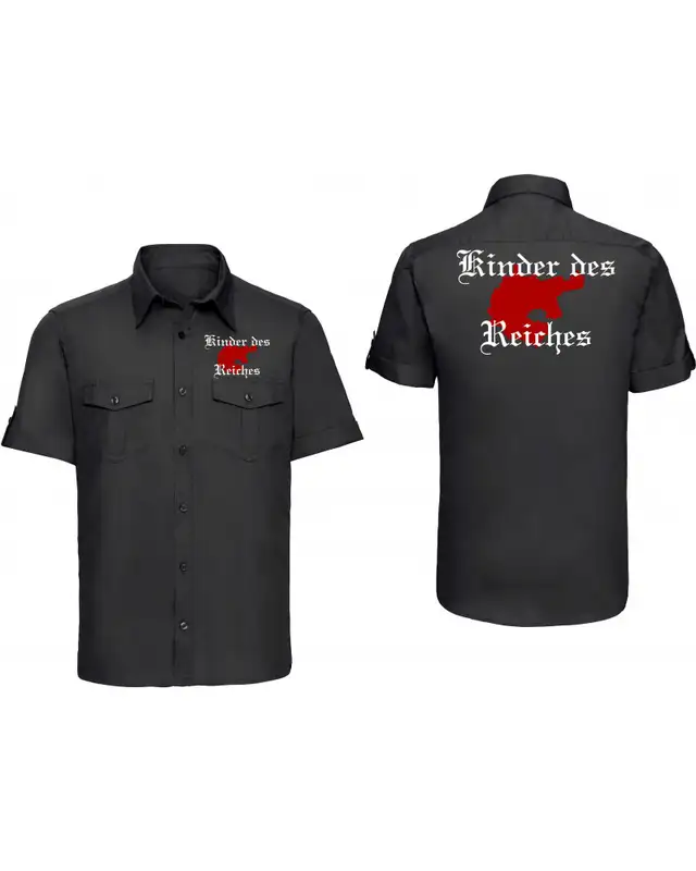 Besticktes Herren kurzarm Hemd (Kinder des Reiches) Bild 3