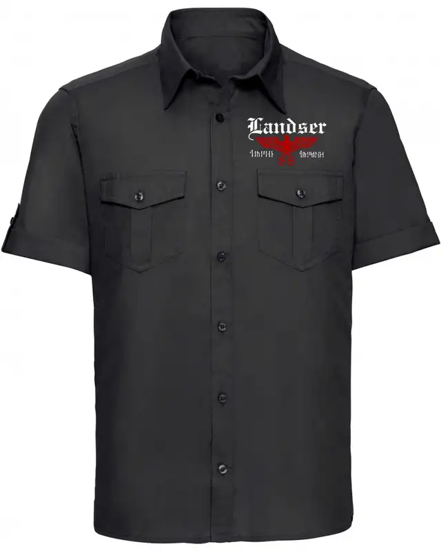 Besticktes Herren kurzarm Hemd (Landser, Adler 88)