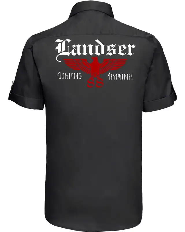 Besticktes Herren kurzarm Hemd (Landser, Adler 88) Bild 2