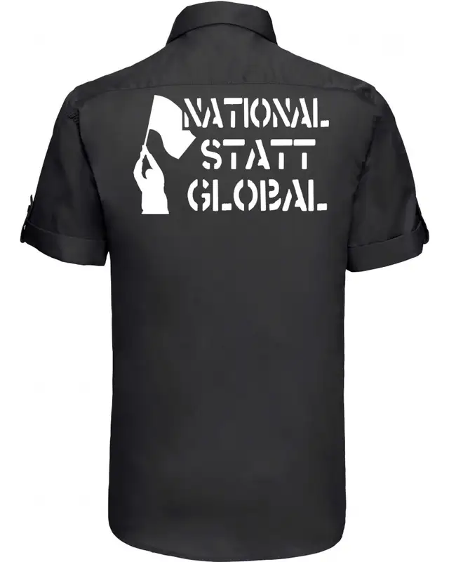 Besticktes Herren kurzarm Hemd (National statt global) Bild 2