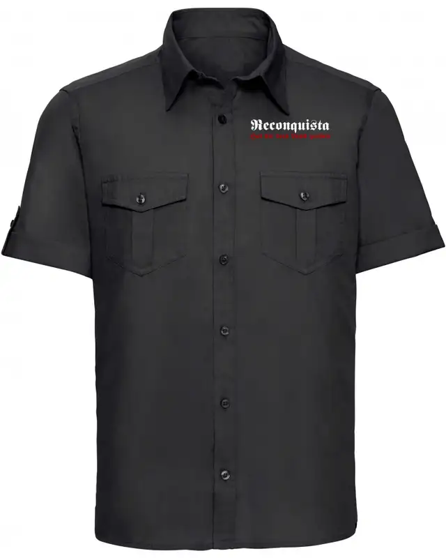 Besticktes Herren kurzarm Hemd (Reconquista)