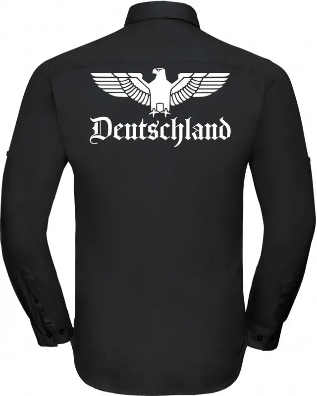 Besticktes Herren langarm Hemd (Adler, Deutschland) Bild 2