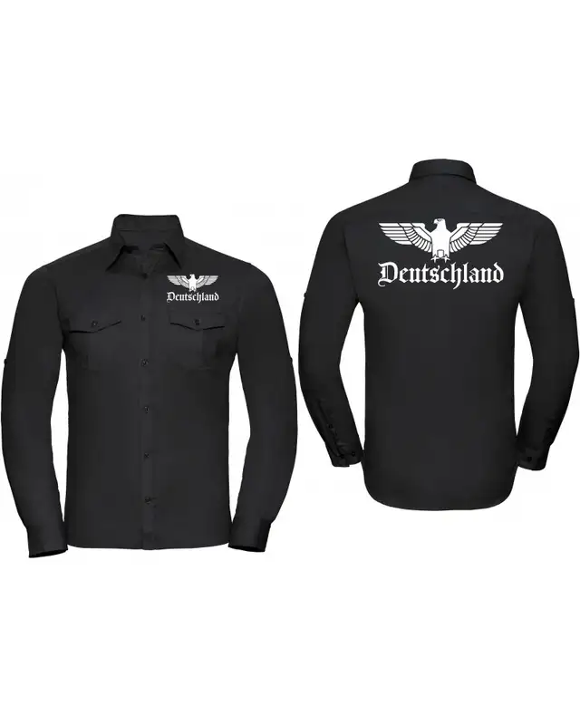Besticktes Herren langarm Hemd (Adler, Deutschland) Bild 3