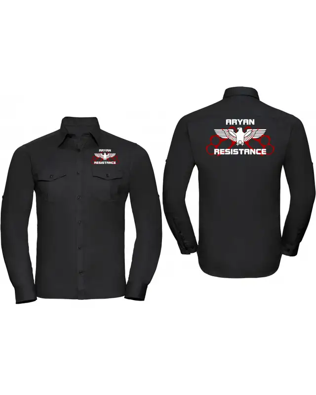 Besticktes Herren langarm Hemd (Aryan Resistance) Bild 3