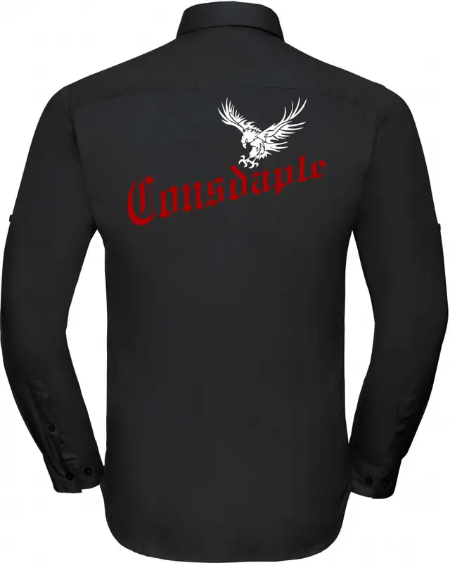 Besticktes Herren langarm Hemd (Consdaple, Adler im Flug) Bild 2