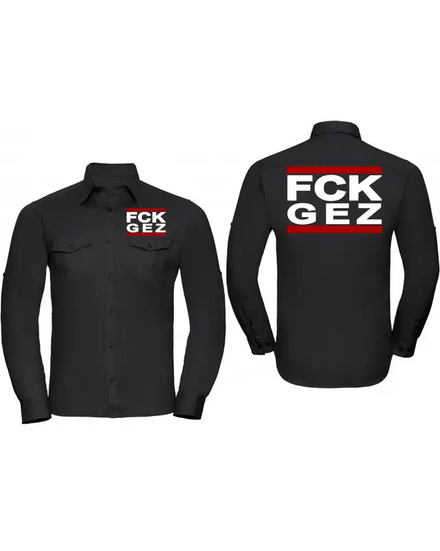 Besticktes Herren langarm Hemd (FCK GEZ) Bild 3