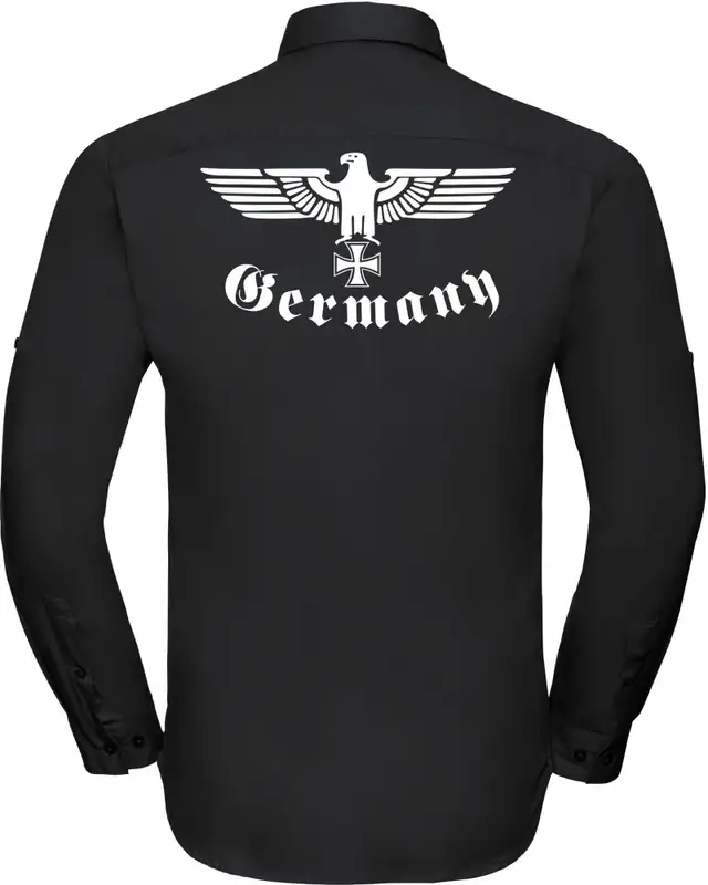 Besticktes Herren langarm Hemd (Germany, Adler) Bild 2