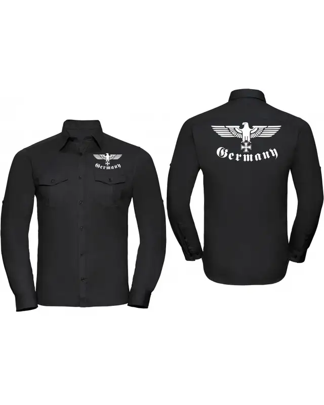 Besticktes Herren langarm Hemd (Germany, Adler) Bild 3