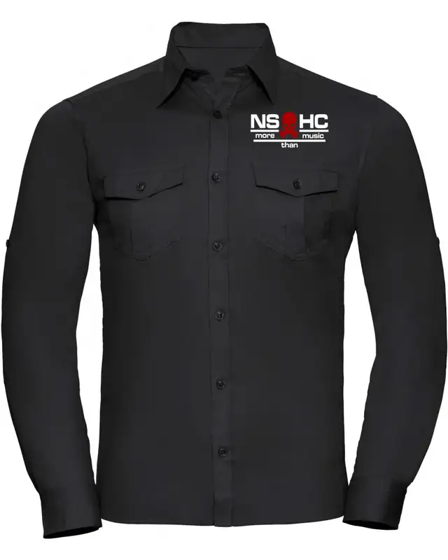 Besticktes Herren langarm Hemd (NS HC, more than music)