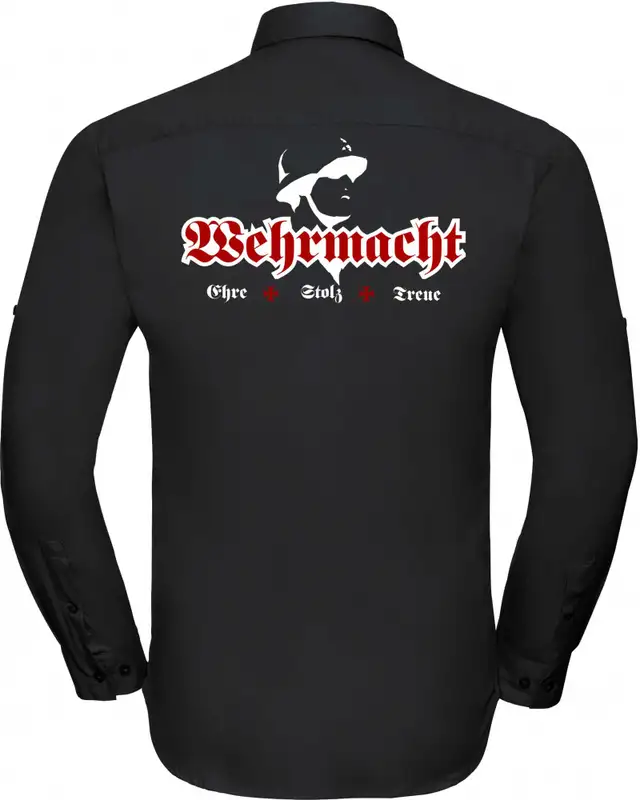 Besticktes Herren langarm Hemd (Wehrmacht, ehre stolz treue) Bild 2