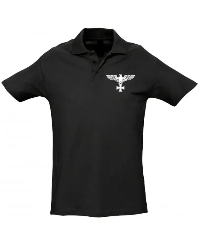 Besticktes Herren Poloshirt (Adler, Kreuz)