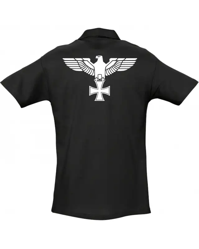 Besticktes Herren Poloshirt (Adler, Kreuz) Bild 2