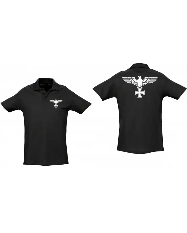 Besticktes Herren Poloshirt (Adler, Kreuz) Bild 3