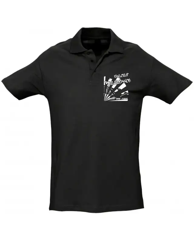 Besticktes Herren Poloshirt (Fascist Resistance)