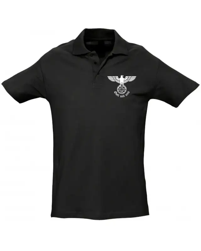 Besticktes Herren Poloshirt (Gott mit uns)