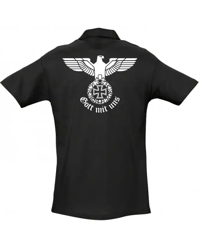 Besticktes Herren Poloshirt (Gott mit uns) Bild 2