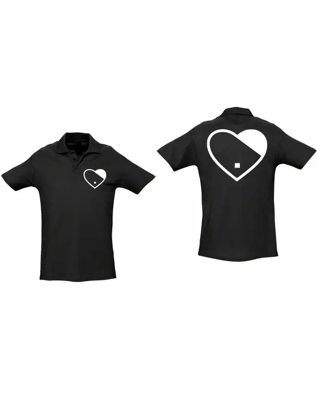Besticktes Herren Poloshirt (Herz) Bild 3