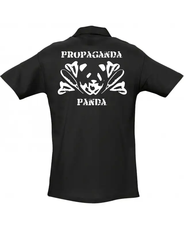 Besticktes Herren Poloshirt (Propaganda Panda) Bild 2