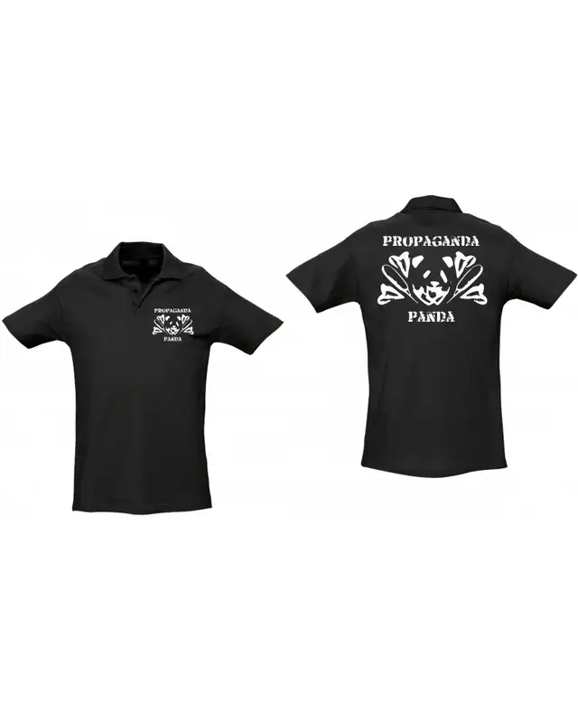 Besticktes Herren Poloshirt (Propaganda Panda) Bild 3