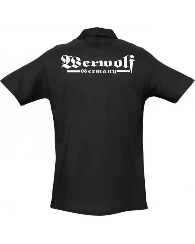 Besticktes Herren Poloshirt (Werwolf Germany ohne Wolf) Bild 2