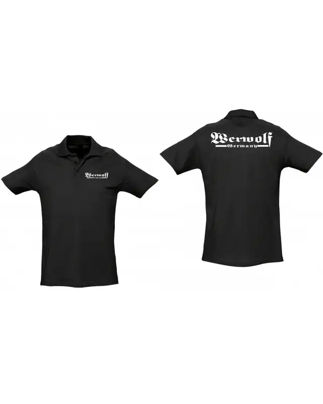 Besticktes Herren Poloshirt (Werwolf Germany ohne Wolf) Bild 3
