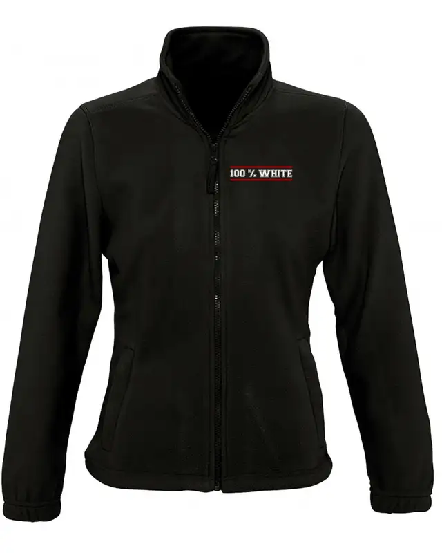 Damen Fleecejacke (100% White)