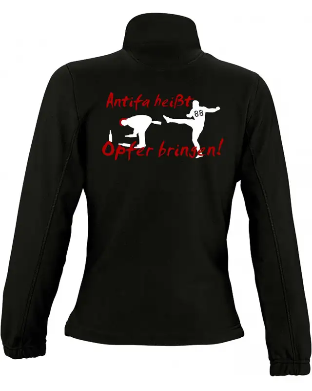 Damen Fleecejacke (Antifa heißt Opfer bringen) Bild 2