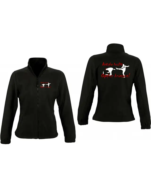 Damen Fleecejacke (Antifa heißt Opfer bringen) Bild 3