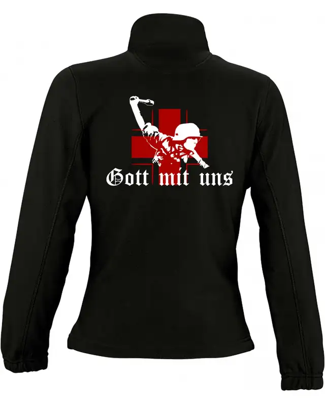 Damen Fleecejacke (Gott mit uns, Soldat) Bild 2