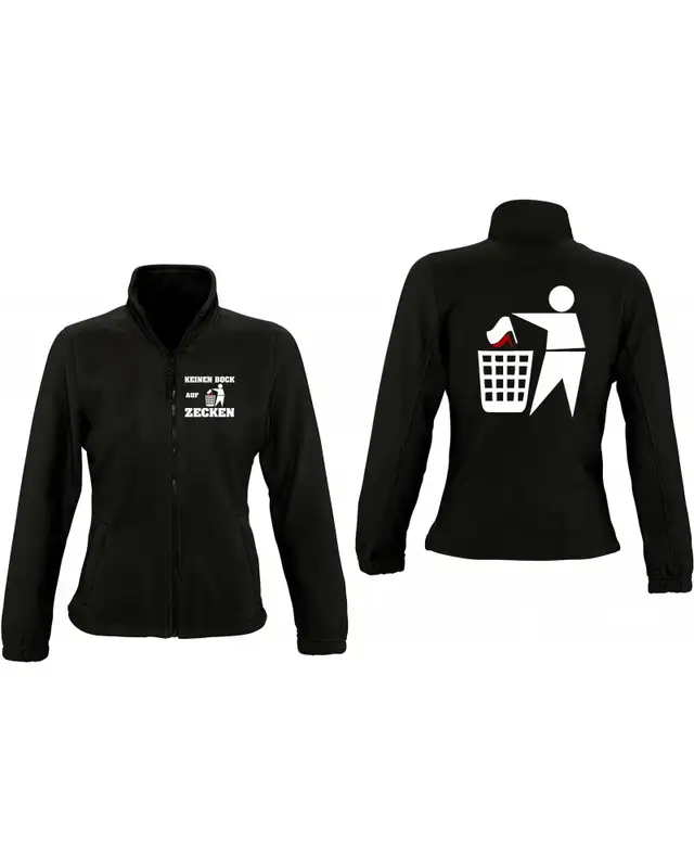 Damen Fleecejacke (Keinen Bock auf Zecken) Bild 3
