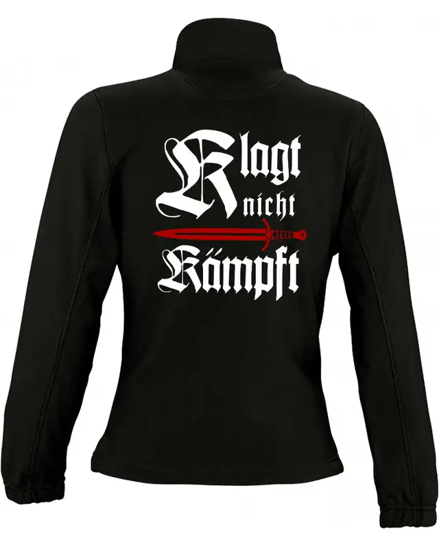 Damen Fleecejacke (Klagt nicht kämpft, Schwert) Bild 2