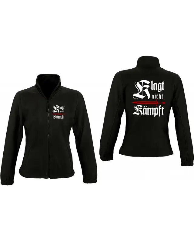 Damen Fleecejacke (Klagt nicht kämpft, Schwert) Bild 3