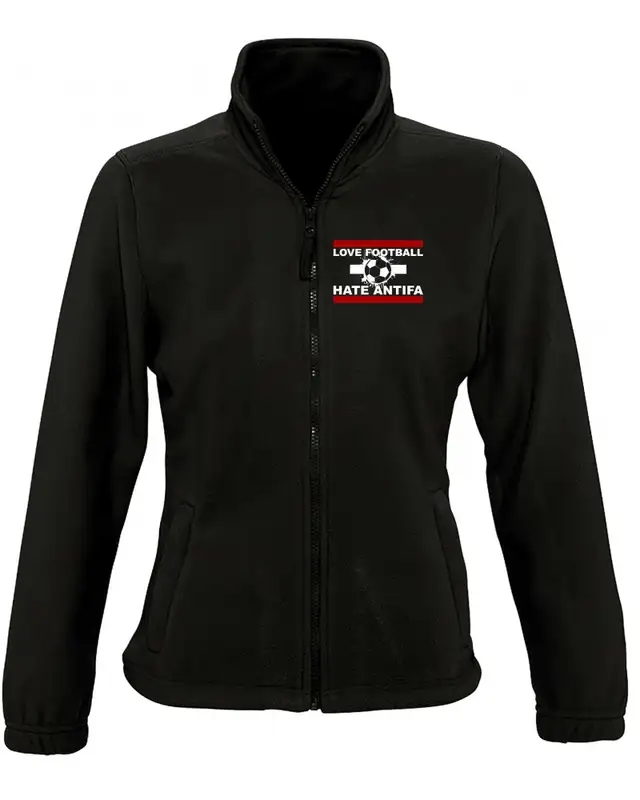 Damen Fleecejacke (Love Football hate Antifa)