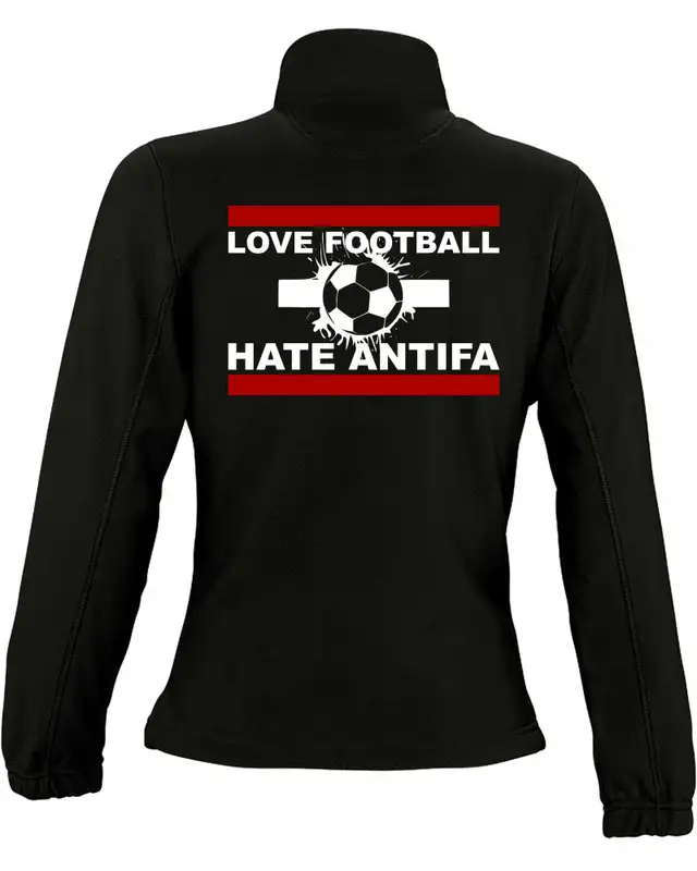 Damen Fleecejacke (Love Football hate Antifa) Bild 2